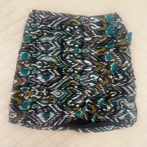 Zara Multicolor Abstract Mini Skirt